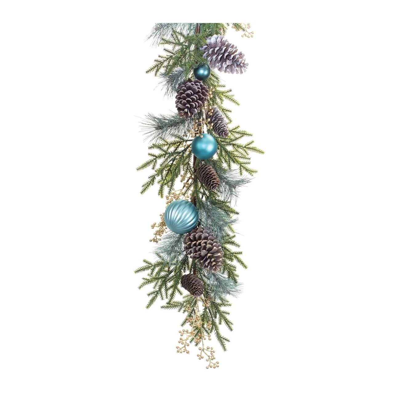 Melrose Pine with Ornament Artificial Christmas Garlands - 6' x 12" - Unlit - Set of 2